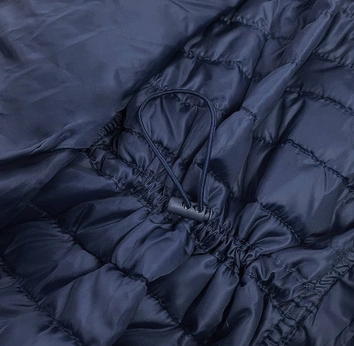 Pikowana kurtka damska ze stójką granatowa (7611)