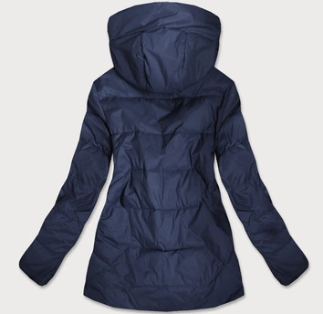 DAMSKA KURTKA ASYMETRYCZNA GRANATOWA (905)