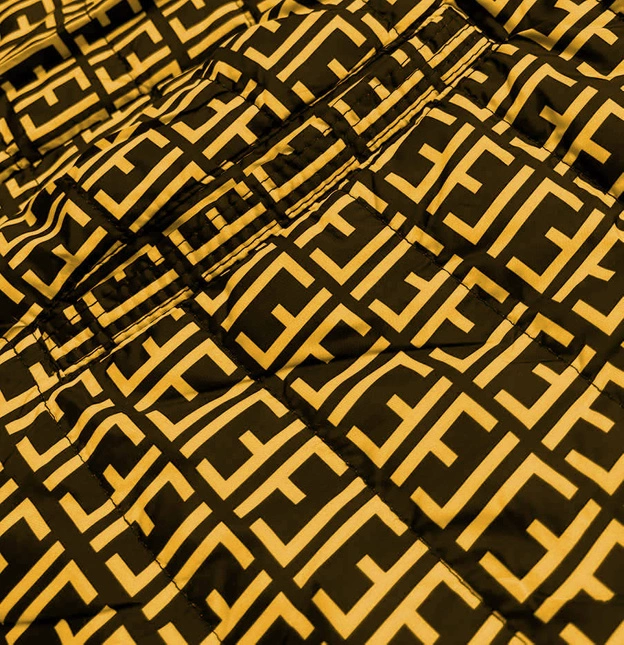 Dwustronna kurtka parka damska czarno/żółta (w703big)