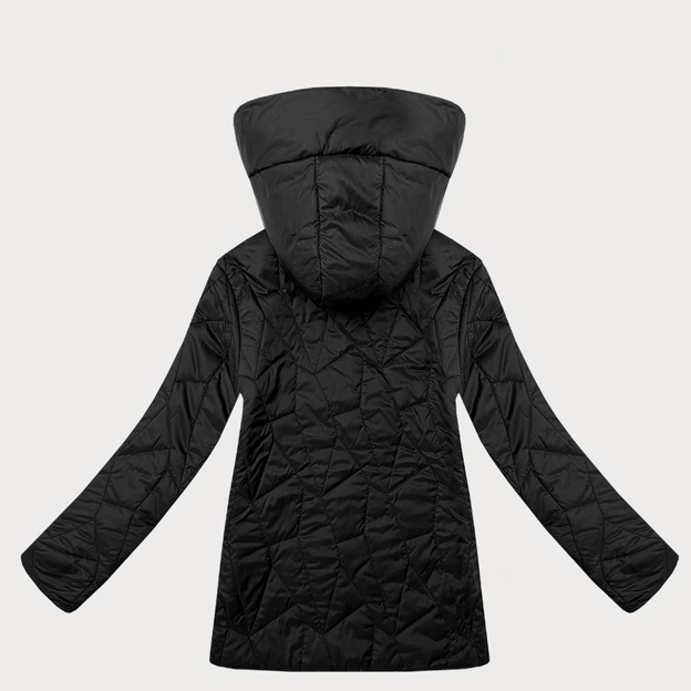 Damska kurtka z odpinanym kapturem plus size J Style czarna (16M9268-392)