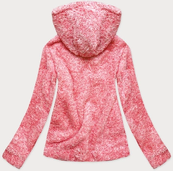 Pluszowa damska bluza melanż czerwona (HH034-5)