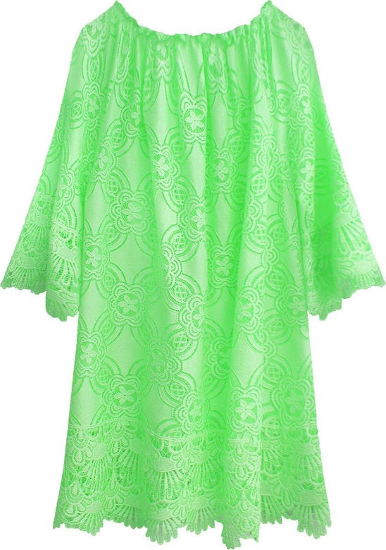 AŻUROWA TUNIKA NEONOWA ZIELEŃ (365ART)