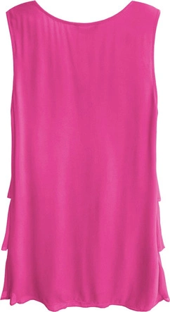 BLUZKA Z FALBANAMI AMARANTOWA (9256)