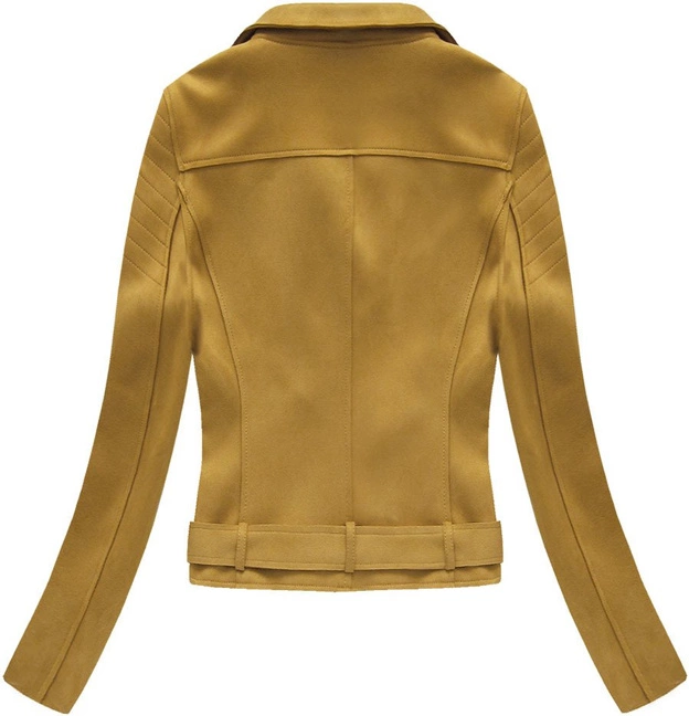 ZAMSZOWA RAMONESKA Z KLAMRĄ MUSZTARDOWA (6002)