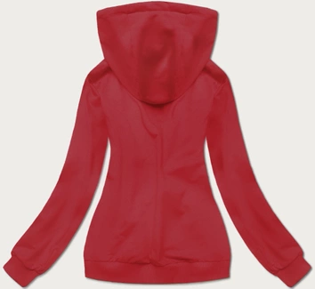 Cienka damska bluza kangurka czerwona (W06-18)