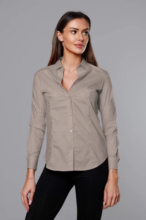 KLASYCZNA KOSZULA DAMSKA KAKAO (HH039-3)