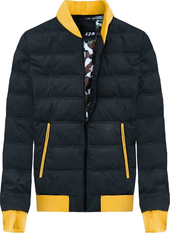 PIKOWANA KURTKA BOMBER GRANATOWA (069LJ)