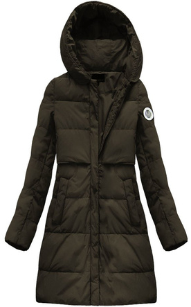 KURTKA Z PUCHEM NATURALNYM KHAKI (8063)
