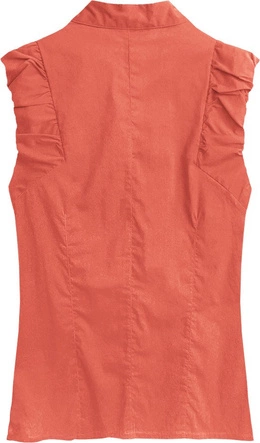 KOSZULA Z MARSZCZONYMI RAMIONAMI KORALOWA (1045)