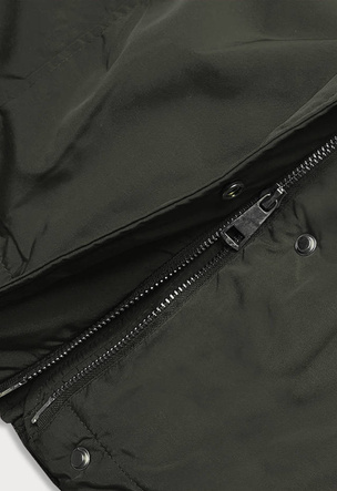 Zimowa kurtka damska khaki (m21309)