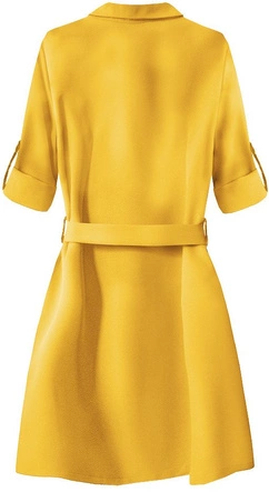 SUKIENKA Z PODWIJANYMI RĘKAWAMI ŻÓŁTA (207ART)