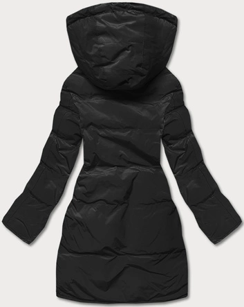 Pikowana zimowa kurtka damska czarna (2m-963)