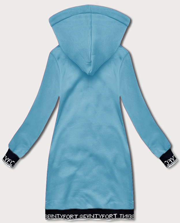 Rozpinana długa bluza damska LHD błękitna (AMG-173)