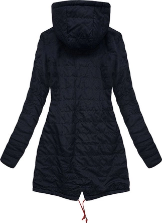 DWUSTRONNA PARKA Z KAPTUREM CZERWONO-GRANATOWA (W303)