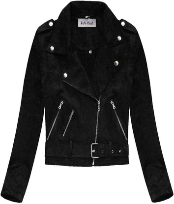 ZAMSZOWA RAMONESKA Z KLAMRĄ CZARNA (3Y125)