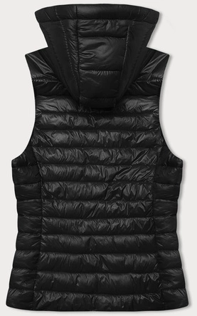 Pikowana kamizelka z odpinanym kapturem J Style czarna (16M9151-392)