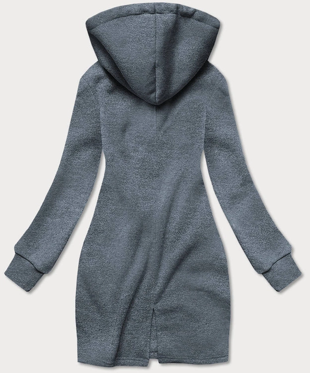 BLUZO SUKIENKA Z KAPTUREM CIEMNA SZARA (XAMG-730X)