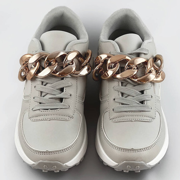 Sneakersy z łańcuchem szare (6368)
