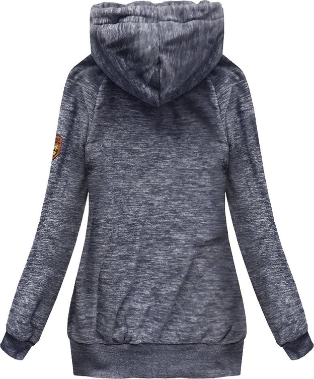 BLUZA Z KOLOROWYM SUWAKIEM GRANATOWA (391)
