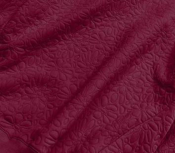 BLUZA W TŁOCZONE KWIATY BORDOWA (3112)