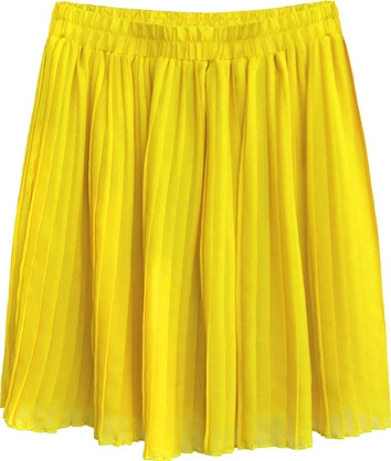 PLISOWANA SPÓDNICA MINI ŻÓŁTA (9227)