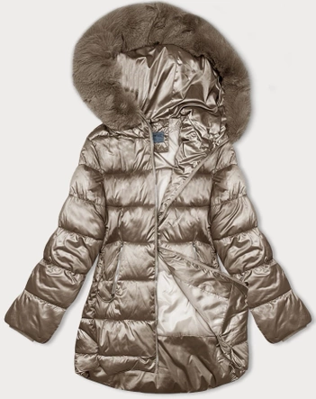 Damska kurtka bombka S'west beżowa (B8192-12)