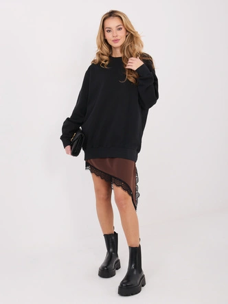 Bawełniana damska bluza basic Goodlookin czarna (A1047)