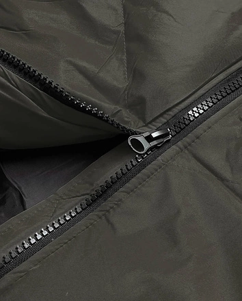 Kurtka zimowa damska z ozdobnym pikowaniem army (5m730-136)