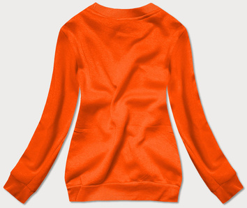 BLUZA DRESOWA DAMSKA ZE ŚCIĄGACZAMI POMARAŃCZOWA (W01-32)