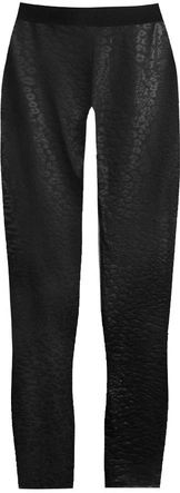 BŁYSZCZĄCE LEGGINSY W PANTERKĘ CZARNE (315ART)