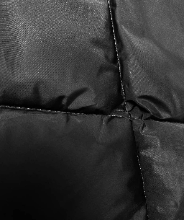 Zimowa kurtka z kołnierzem czarna (LHD-23021)