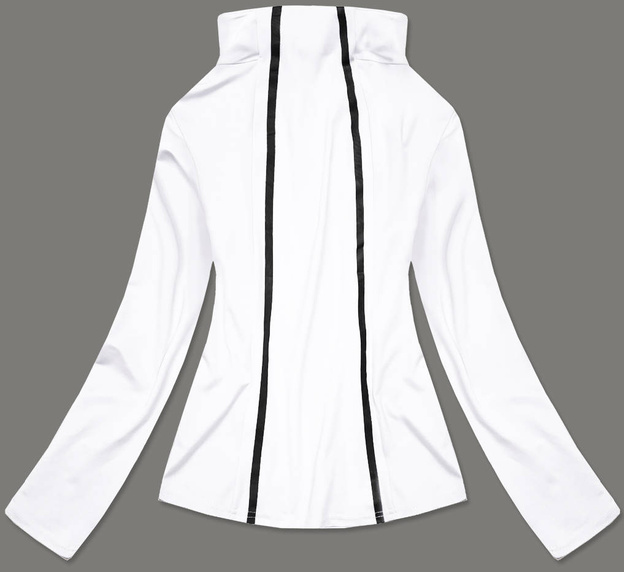Bluza damska z niską stójką biała (hh020-45)