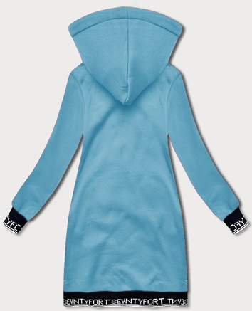 Rozpinana długa bluza damska LHD błękitna (AMG-173)