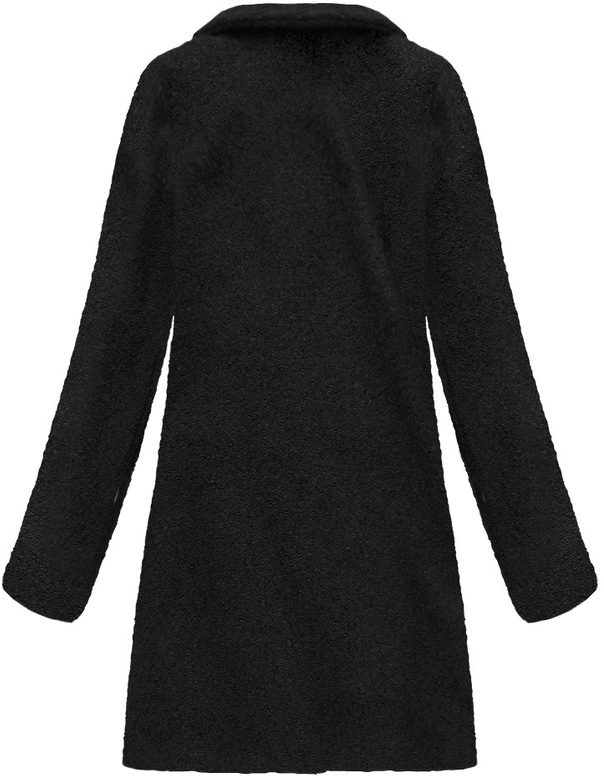 PŁASZCZ BARANEK Z DOMIESZKĄ WEŁNY CZARNY (179ART)