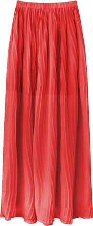 PLISOWANA SPÓDNICA MAXI KORALOWA (9237)