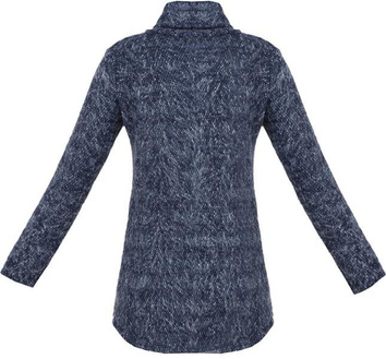 GRANATOWY SWETER Z BŁYSZCZĄCYM SERCEM (X4044X)