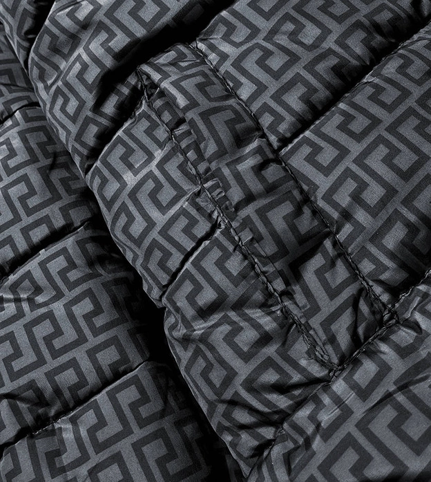 Dwustronna kurtka damska granatowo- grafitowa (w555)