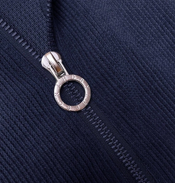 Komplet dresowy w prążki z ozdobnymi ściągaczami granatowy (AMG-345A)