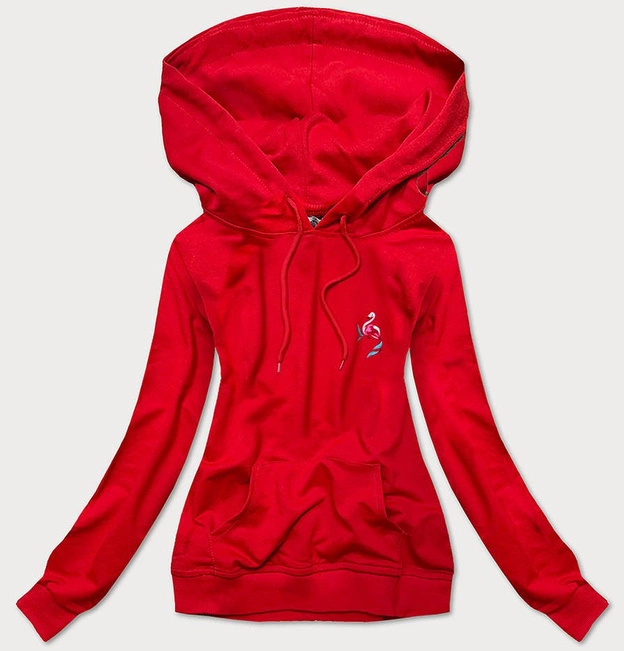 Bluza damska z kapturem flaming czerwona (n4594)