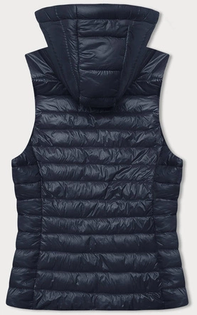 Pikowana kamizelka z kapturem granatowa (16M9138-215)