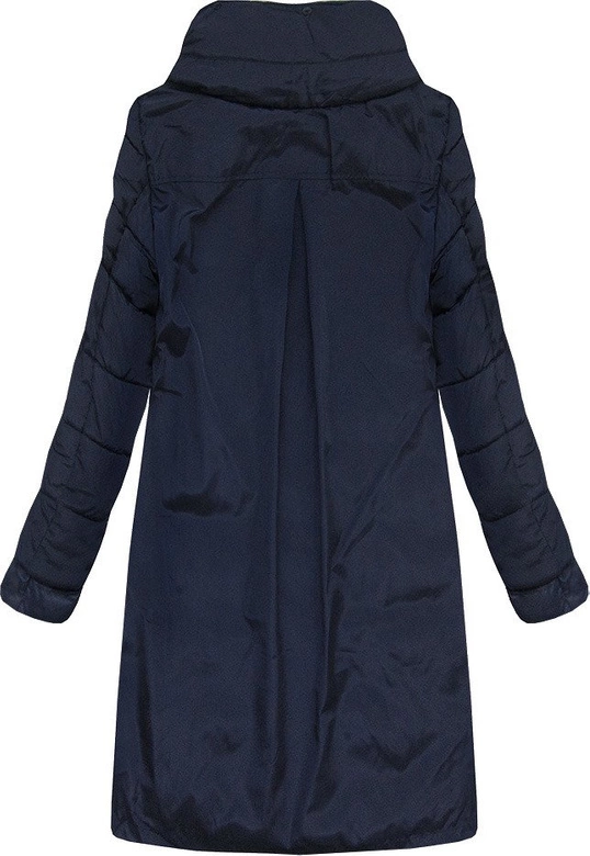 KURTKA Z ŁĄCZONYCH MATERIAŁÓW GRANATOWA (J19-011)