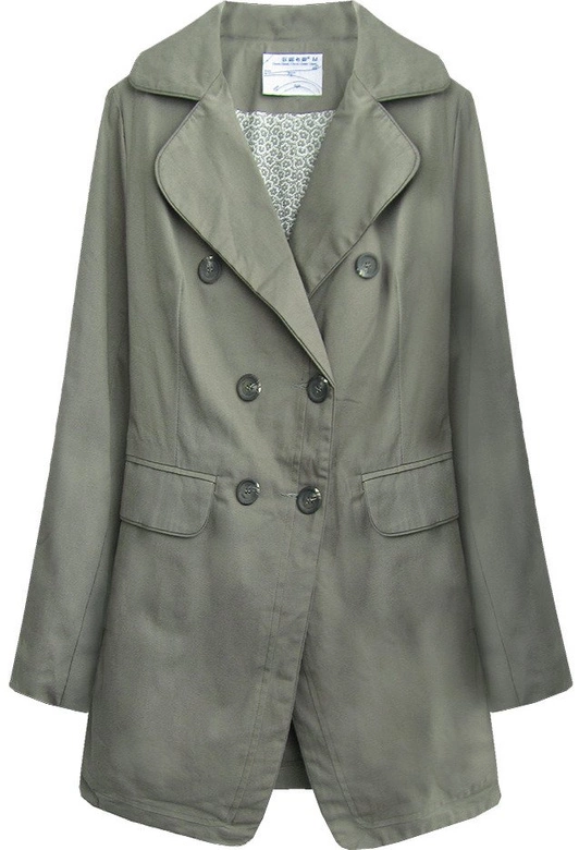 ROZKLOSZOWANY PŁASZCZYK KHAKI (94214)