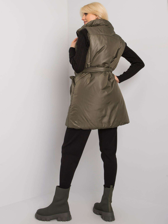 Puchowa kamizelka ze stójką Factory Price khaki (612)