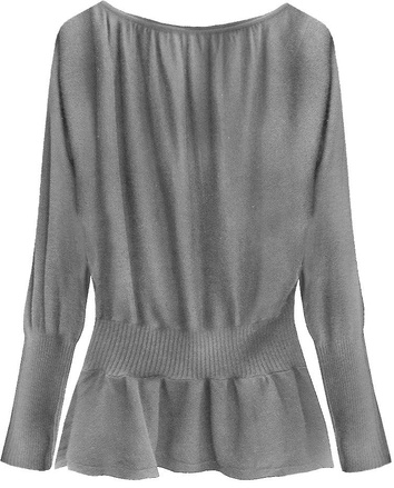 SWETER Z BUFIASTYMI RĘKAWAMI SZARY (1532)