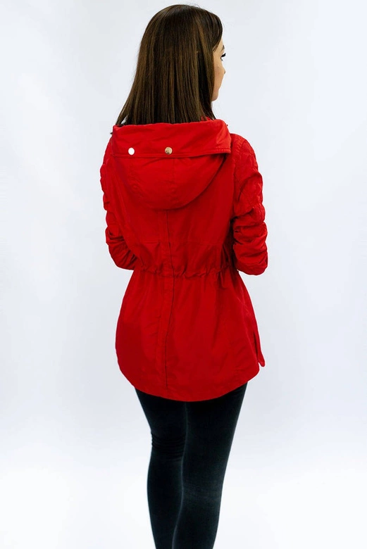 Krótka kurtka typu parka czerwona (p01)