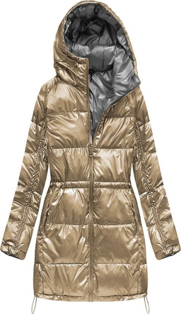 DWUSTRONNA ZIMOWA DAMSKA KURTKA ZŁOTA (1908)