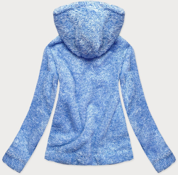 PLUSZOWA DAMSKA BLUZA MELANŻ NIEBIESKA (HH034)