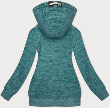 Rozpinana bluza polarowa turkusowy melanż (2310)