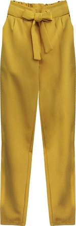 SPODNIE CHINOS Z PASKIEM MUSZTARDOWE (295ART)