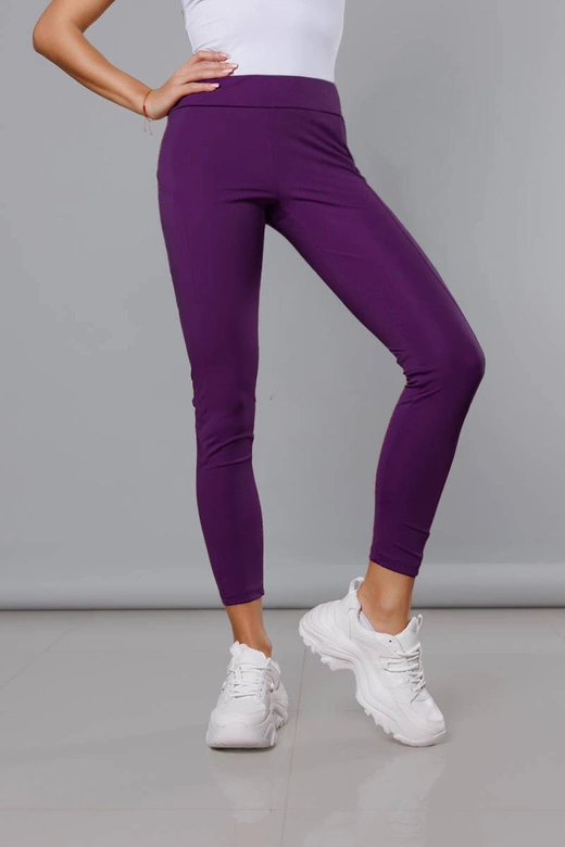 Legginsy treningowe damskie ciemny fiolet (54350)